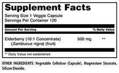 Amazing Nutrition Elderberry capsules product shot suggests convenient daily capsule