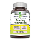 Amazing Nutrition Evening Primrose Oil bottle; hexane-free, non-GMO softgels for daily wellness.
