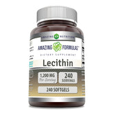 Amazing Nutrition Lecithin 1200 mg softgel bottle front supports daily wellness in a convenient format