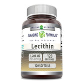 Amazing Nutrition Lecithin 1200 mg softgels bottle close-up for daily wellness