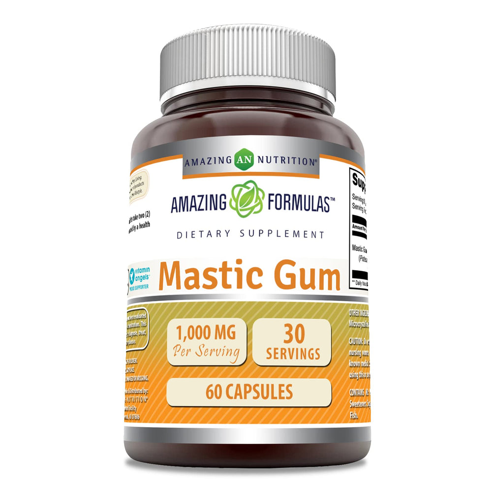 Amazing Nutrition Mastic Gum capsules offer daily digestive support.