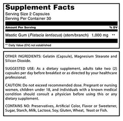 USA-made Amazing Nutrition Mastic Gum bottle with GMP manufacturing.