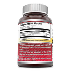 Amazing Nutrition Quercetin Bromelain capsules label highlighting non-GMO and gluten-free.