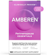 Amberen perimenopause bottle close-up highlighting balance support.