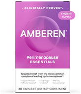 Amberen perimenopause bottle front showing non-hormonal relief potential