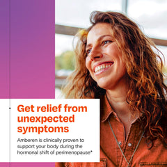 Amberen perimenopause bottle pour demonstrating easy dosing