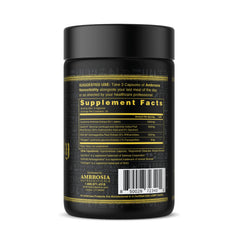 Ambrosia Nomorbidity bottle pour demonstrating quick, on-the-go support for appetite control.