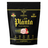 Ambrosia Planta strawberry ice cream tub, premium plant-based protein for post-workout replenishment.