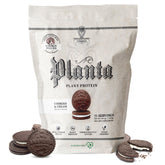 Ambrosia Planta tub front showing 20g protein and dairy-free formula.