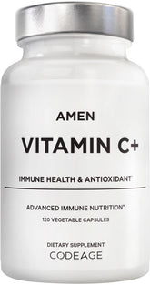 Amen Vitamin C+ bottle pour shows citrus blend for daily use