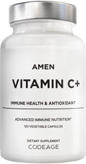 Amen Vitamin C+ bottle pour shows citrus blend for daily use