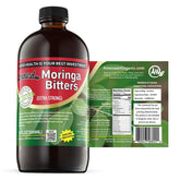Amenazel Organic Moringa Bitters bottle front view promotes daily digestive balance.