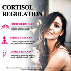 AMENQ hHEALTH 2-pack cortisol drops bottle label highlights 17-in-1 formula