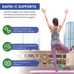 America Medic & Science Rapid-C bottle pour for easy daily dosing.