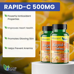 America Medic & Science Rapid-C 500mg two-pack packaging for convenience
