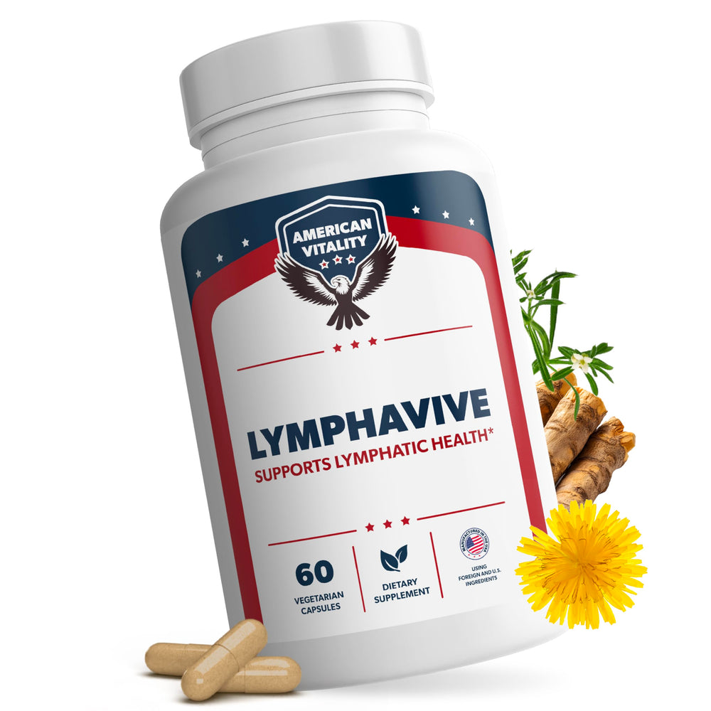 AMERICAN VITALITY LymphaVive bottle pour supports daily lymphatic drainage and fluid balance