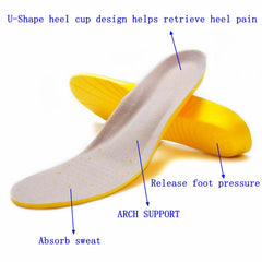 Amitataha memory foam insole yellow boosts comfort with soft, resilient support.