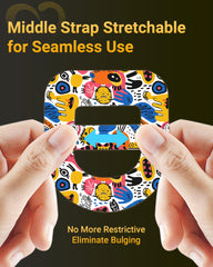 Amolyfe Omnipod overpatch on breathable material protects skin while exercising.