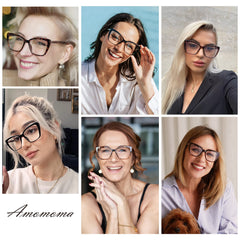 AMOMOMA cat-eye frame close-up with vibrant paint for stylish daily wear.