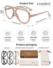 AMOMOMA clear plastic frames showcase eyes with lightweight style.