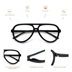 AMOMOMA oversized frame side profile for comfortable all-day wear