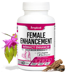Amplicell Women's Vitality bottle with maca — supports daily energy and balance.