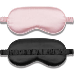 Amrules Sleep Mask 2-Pack in pink and black provides lightweight blackout for restful nights.