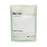 Amy Myers MD Paleo Protein Powder Vanilla Bean bottle highlights collagen blend for gut support