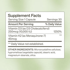 Amy Myers MD Vitamin D3/K2 capsules close-up highlighting bone and immune benefits