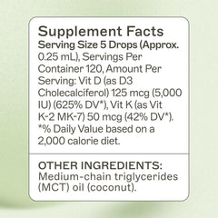 Amy Myers MD Vitamin D3/K2 Liquid drops close-up highlighting liquid form absorption