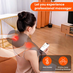 AMZPONY 8-node deep shiatsu massage targets neck and back tension.