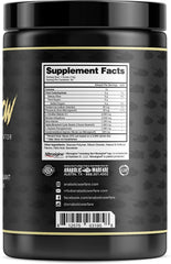 Pump-N-Grow scoop beside tub highlights stimulant free focus for clean energy