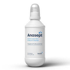 ANASEPT 8oz bottle with finger sprayer for quick wound cleansing.