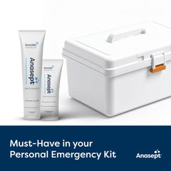 Medical-grade ANASEPT gel in sterile packaging for reliable wound cleansing