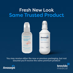 Anasept wound spray bottle designed for on-the-go wound care.
