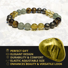 ANAYA AGATE pyrite citrine bracelet on wrist promotes calm confidence