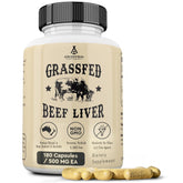 Ancestral Supplements Grass Fed Beef Liver bottle for daily energy support