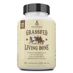 Ancestral Supplements Grass-Fed Beef Living Bone Capsules support bone strength and joint mobility.
