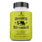 Ancestral Supplements Grass-Fed Beef Pancreas bottle showing enzyme-rich organ support