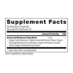 Ancient Nutrition Ashwagandha Sleep ingredients blend graphic highlighting keto and gluten-free.