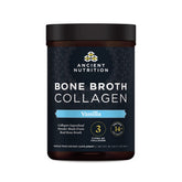 Ancient Nutrition Bone Broth Collagen Vanilla bottle showing premium powder for daily protein
