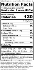 Ancient Nutrition Bone Broth Protein Powder scoop highlights 15 g protein per serving for daily nourishment.