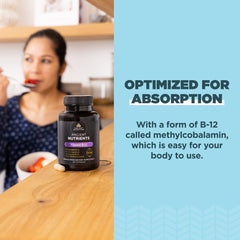 Bottle pouring capsules into a glass for a simple daily routine