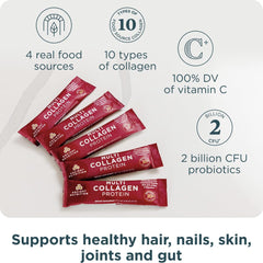 Ancient Nutrition collagen powder stirred into coffee for a quick boost.