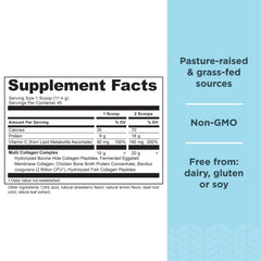 Ancient Nutrition collagen probiotics powder scoop ready to mix into drinks