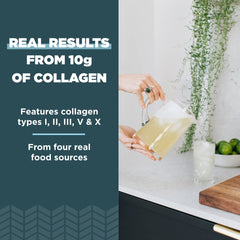 Ancient Nutrition collagen types chart highlights I to X.