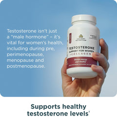 Ancient Nutrition fenugreek seed extract with capsules hints at hormonal balance.