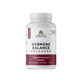 Ancient Nutrition Hormone Balance + Collagen capsules bottle close-up for energy and balance