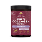 Ancient Nutrition Multi Collagen Brain Boost tub ready for daily use supports skin and joints.