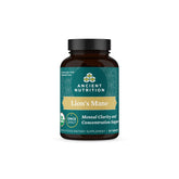 Ancient Nutrition Organic Lion's Mane bottle highlighting focus-friendly formula.